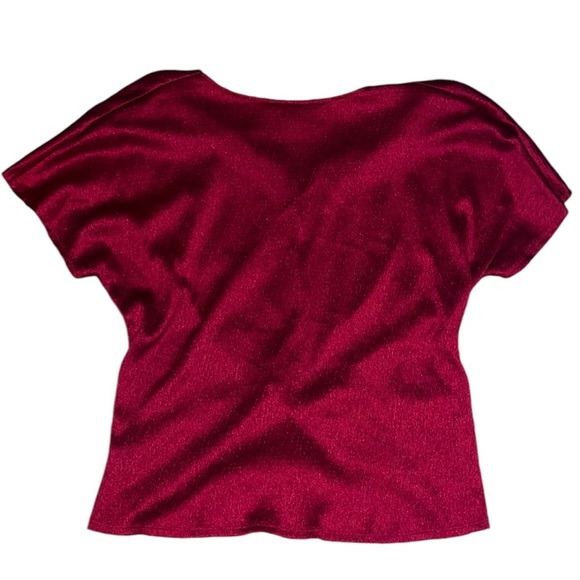 Good Days Only Medium Red V Neck Blouse - Picture 2 of 3